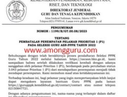 Edaran Pembatalan Penempatan Pelamar P1 Seleksi Guru PPPK 2022