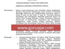 Juknis Bantuan Pemerintah Pelaksanaan Kelas Industri SMK 2023